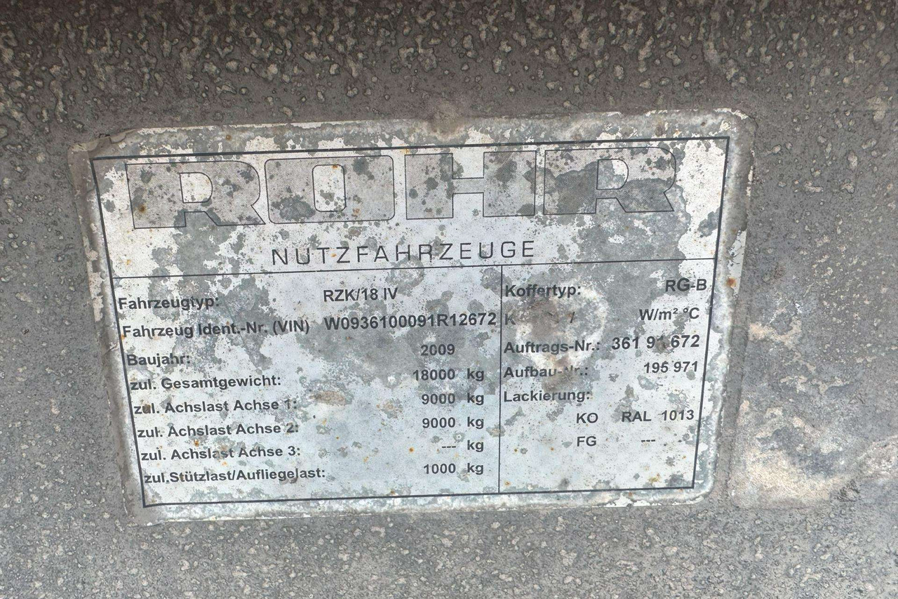 Külmutiga poolhaagis Rohr RZK.18: pilt 9