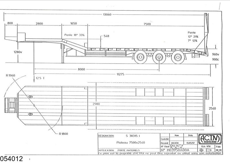 ACTM Lowbed 38.000 KG, Steel suspension - Madal platvormpoolhaagis: pilt 2 ACTM Lowbed 38.000 KG, Steel suspension - Madal platvormpoolhaagis: pilt 2