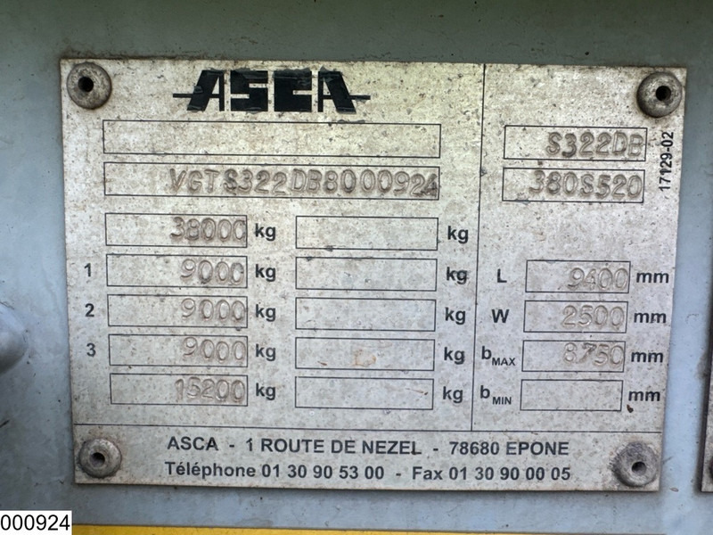 ASCA Chassis 10 / 20 / 30 ft, ADR - Konteinerveduk/ Tõstukiga poolhaagis: pilt 4 ASCA Chassis 10 / 20 / 30 ft, ADR - Konteinerveduk/ Tõstukiga poolhaagis: pilt 4
