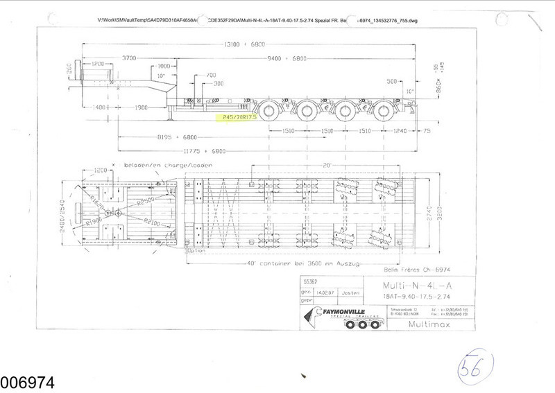 Faymonville Lowbed 63.000 KG, 19.90 Mtr, Extandable - Madal platvormpoolhaagis: pilt 2 Faymonville Lowbed 63.000 KG, 19.90 Mtr, Extandable - Madal platvormpoolhaagis: pilt 2