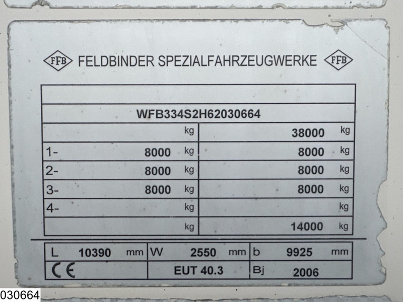 Feldbinder Silo 40.000 Liter, 3 Comp - Tsistern poolhaagis: pilt 4 Feldbinder Silo 40.000 Liter, 3 Comp - Tsistern poolhaagis: pilt 4