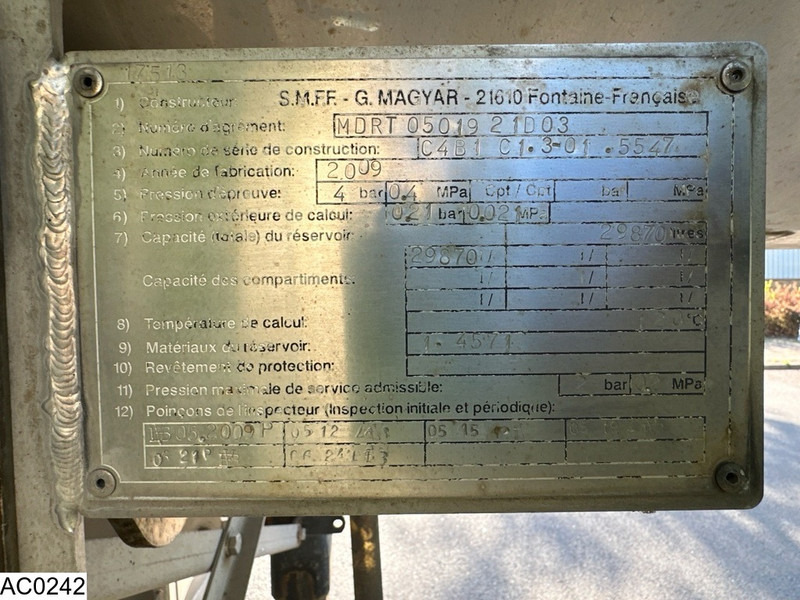 Magyar Chemie 29870 liter, ADR, FL, AT - Tsistern poolhaagis: pilt 5 Magyar Chemie 29870 liter, ADR, FL, AT - Tsistern poolhaagis: pilt 5