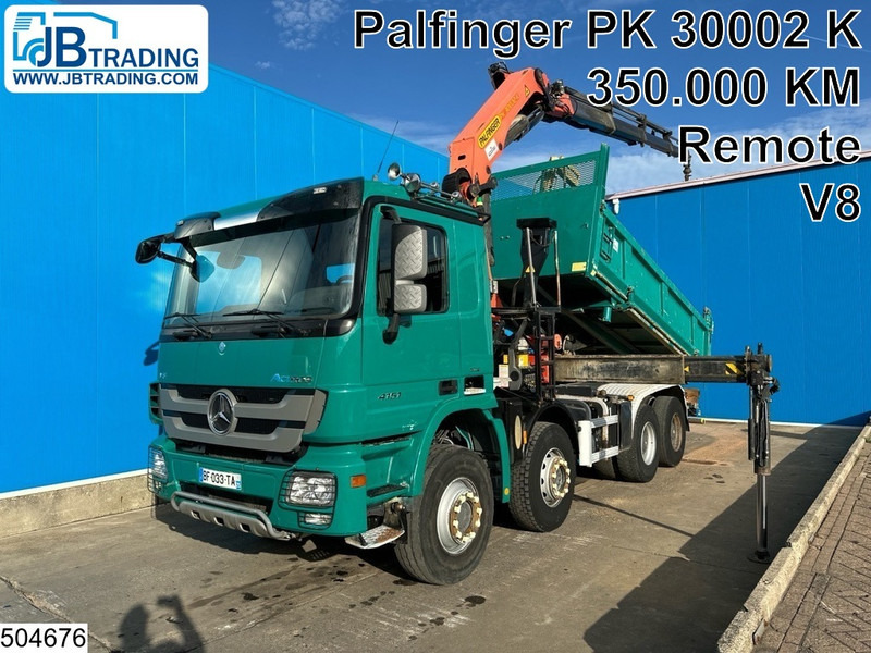 Mercedes-Benz Actros 4151 8x4, EURO 5, V8, Palfinger, Remote - Kallurauto, Kraanaga veoauto: pilt 1 Mercedes-Benz Actros 4151 8x4, EURO 5, V8, Palfinger, Remote - Kallurauto, Kraanaga veoauto: pilt 1