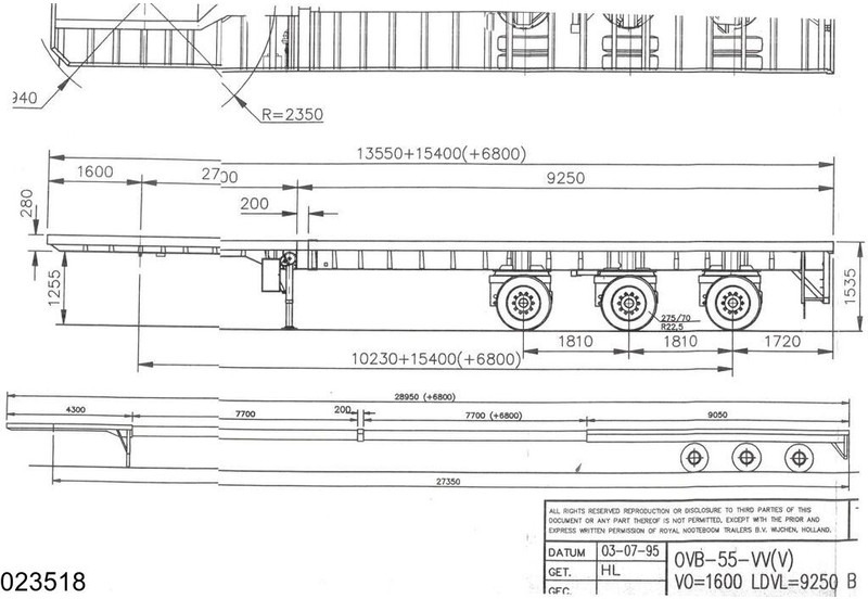 Nooteboom open laadbak 55000 KG, 28.95 m, 2 X Extandable - Platvorm/ Madelpoolhaagis: pilt 2 Nooteboom open laadbak 55000 KG, 28.95 m, 2 X Extandable - Platvorm/ Madelpoolhaagis: pilt 2