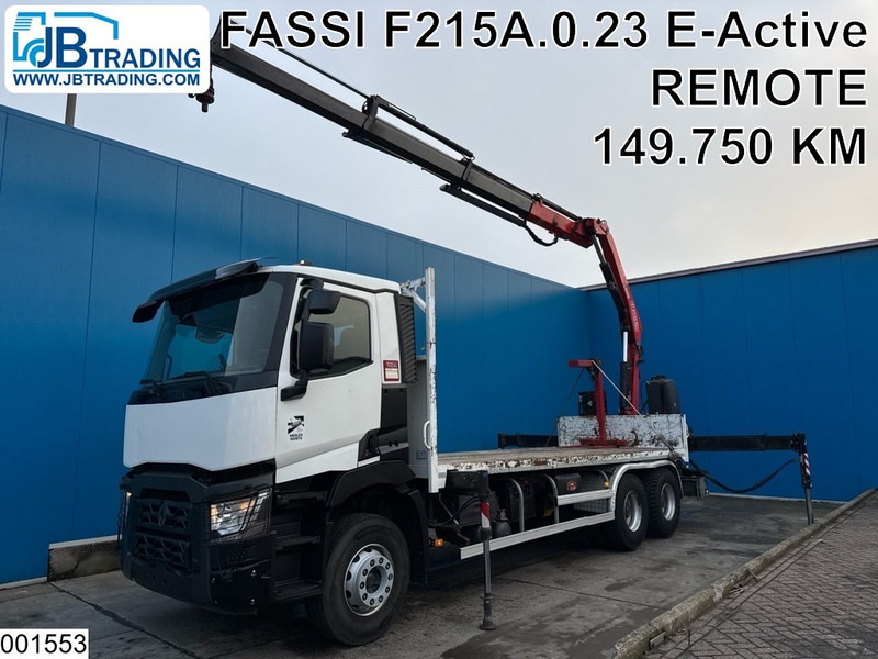 Renault C 380 6x4, EURO 6, Fassi, Steel suspension, Remote - Madelveok/ Platvormveok, Kraanaga veoauto: pilt 1 Renault C 380 6x4, EURO 6, Fassi, Steel suspension, Remote - Madelveok/ Platvormveok, Kraanaga veoauto: pilt 1