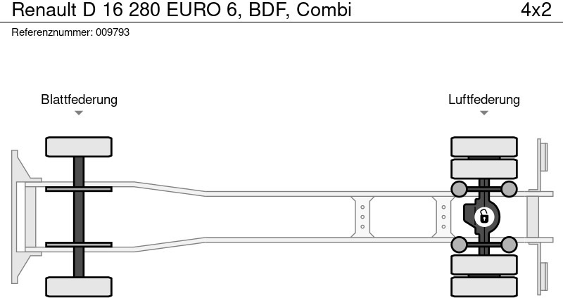 Konteinerveduk/ Tõstukiga veoauto Renault D 16 280 EURO 6, BDF, Combi: pilt 13