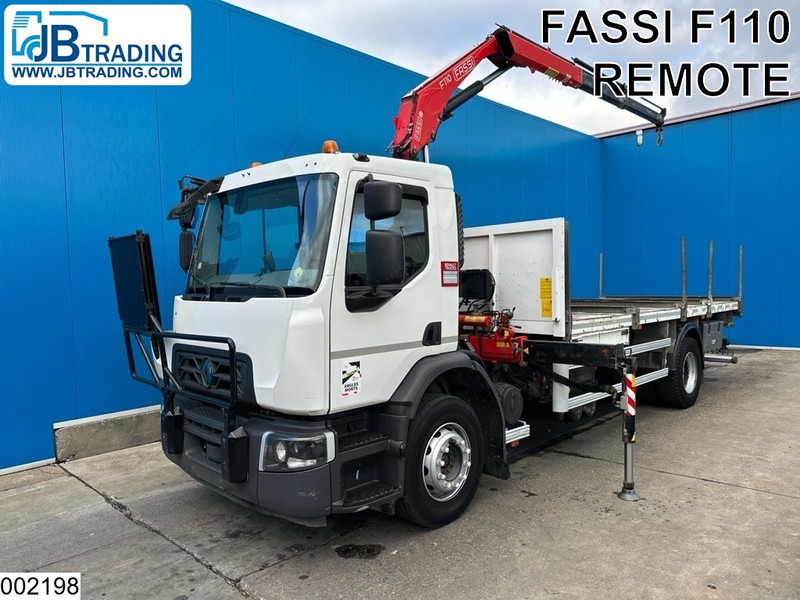 Renault D 19 280 EURO 6, Fassi, Remote - Madelveok/ Platvormveok, Kraanaga veoauto: pilt 1 Renault D 19 280 EURO 6, Fassi, Remote - Madelveok/ Platvormveok, Kraanaga veoauto: pilt 1