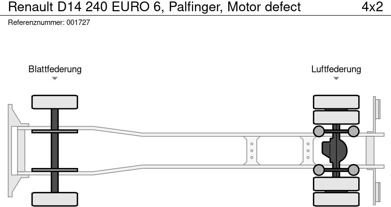 Kasti veoauto Renault D14 240 EURO 6, Palfinger, Motor defect: pilt 15