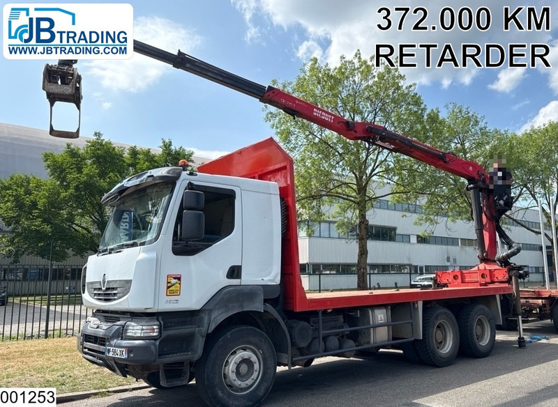 Renault Kerax 450 Dxi 6x4, Manual, Steel, Palfinger, Retarder - Metsaveok, Kraanaga veoauto: pilt 1 Renault Kerax 450 Dxi 6x4, Manual, Steel, Palfinger, Retarder - Metsaveok, Kraanaga veoauto: pilt 1