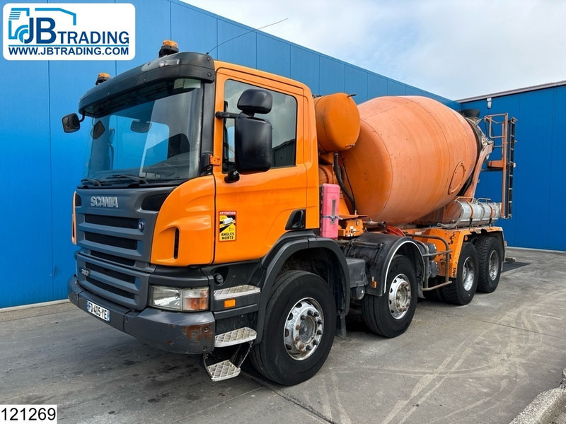 Scania P 380 8X4, Manual, Steel suspension, Stetter 8M3 - Autobetoonisegisti: pilt 1 Scania P 380 8X4, Manual, Steel suspension, Stetter 8M3 - Autobetoonisegisti: pilt 1