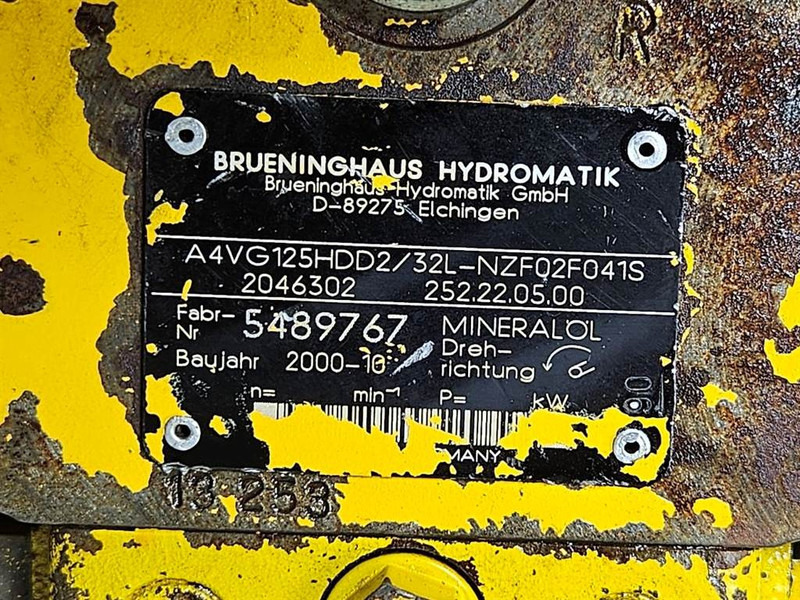 Brueninghaus Hydromatik A4VG125HDD2/32L-Drive pump/Fahrpumpe/Rijpomp - Hüdraulika - Ehitusmasinad: pilt 5 Brueninghaus Hydromatik A4VG125HDD2/32L-Drive pump/Fahrpumpe/Rijpomp - Hüdraulika - Ehitusmasinad: pilt 5