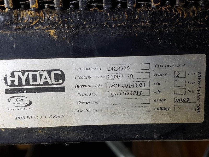 Hydac - Watercooler/Kühler/Koeler - Mootor ja varuosad - Ehitusmasinad: pilt 4 Hydac - Watercooler/Kühler/Koeler - Mootor ja varuosad - Ehitusmasinad: pilt 4