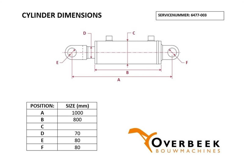 Komatsu WA470/480-20E-63-K1200-Cylinder/Zylinder/Cilinder - Hüdraulika - Ehitusmasinad: pilt 5 Komatsu WA470/480-20E-63-K1200-Cylinder/Zylinder/Cilinder - Hüdraulika - Ehitusmasinad: pilt 5