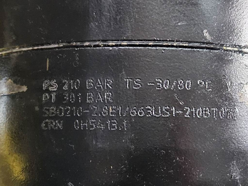 New Holland W110C-Hydac SBO210-2.8E1-Accumulator/Hydrospeicher - Hüdraulika - Ehitusmasinad: pilt 4 New Holland W110C-Hydac SBO210-2.8E1-Accumulator/Hydrospeicher - Hüdraulika - Ehitusmasinad: pilt 4