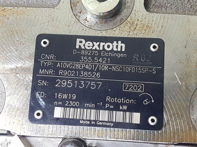 Rexroth A10VG28EP4D1/10R-Drive pump/Fahrpumpe/Rijpomp - Hüdraulika - Ehitusmasinad: pilt 5 Rexroth A10VG28EP4D1/10R-Drive pump/Fahrpumpe/Rijpomp - Hüdraulika - Ehitusmasinad: pilt 5