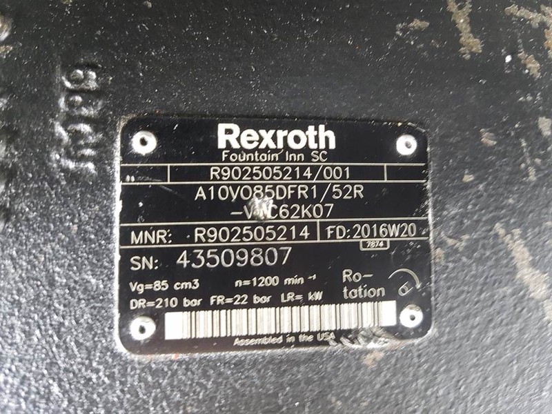 Rexroth A10VO85DFR1/52R - Load sensing pump - Hüdraulika: pilt 3 Rexroth A10VO85DFR1/52R - Load sensing pump - Hüdraulika: pilt 3