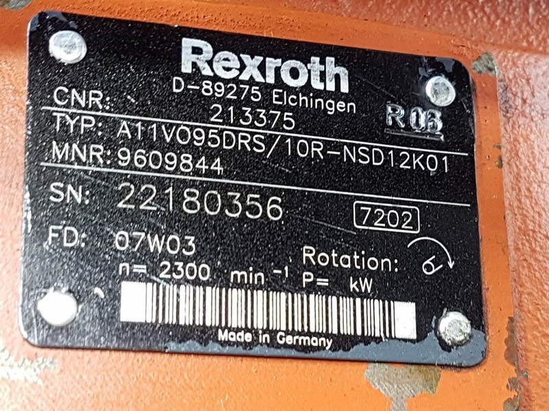 Rexroth A11VO95DRS/10R-213375/R909609844-Load sensing pump - Hüdraulika: pilt 3 Rexroth A11VO95DRS/10R-213375/R909609844-Load sensing pump - Hüdraulika: pilt 3