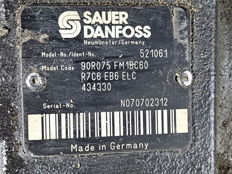 Sauer Danfoss 90R075FM1BC60R7C6-Drive pump/Fahrpumpe/Rijpomp - Hüdraulika - Ehitusmasinad: pilt 5 Sauer Danfoss 90R075FM1BC60R7C6-Drive pump/Fahrpumpe/Rijpomp - Hüdraulika - Ehitusmasinad: pilt 5