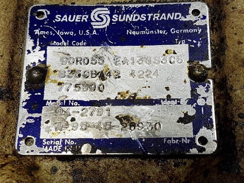 Sauer Sundstrand 90R055EA138S3C6-94-2791-Drive pum - Hüdraulika: pilt 3 Sauer Sundstrand 90R055EA138S3C6-94-2791-Drive pum - Hüdraulika: pilt 3