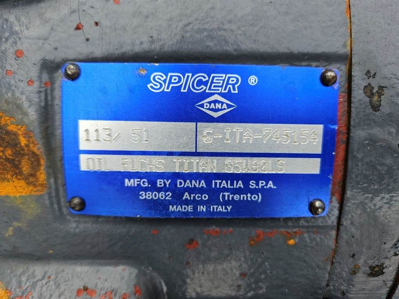 Telg ja varuosad - Ehitusmasinad Terex TL260S-5370661944-Spicer Dana 113/51-Axle/Achse/As: pilt 9