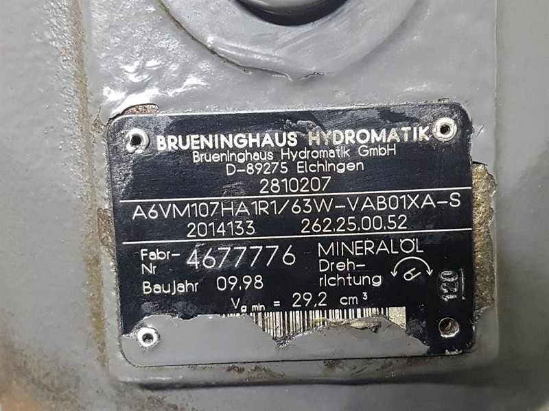 Volvo L30B-2810207-Hydromatik A6VM107HA1R1/63W-Motor - Hüdraulika - Ehitusmasinad: pilt 4 Volvo L30B-2810207-Hydromatik A6VM107HA1R1/63W-Motor - Hüdraulika - Ehitusmasinad: pilt 4