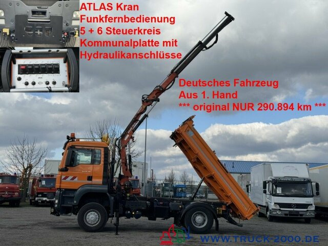 MAN 18.320 4x4 Atlas Kran 8,8m=770kg FB Winterdienst - Kallurauto, Kraanaga veoauto: pilt 1 MAN 18.320 4x4 Atlas Kran 8,8m=770kg FB Winterdienst - Kallurauto, Kraanaga veoauto: pilt 1