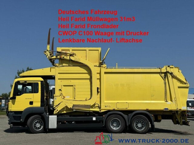 MAN TGS 26.360 Heil 31m3 Überkopf/ Frontlader Waage - Prügiauto: pilt 1 MAN TGS 26.360 Heil 31m3 Überkopf/ Frontlader Waage - Prügiauto: pilt 1
