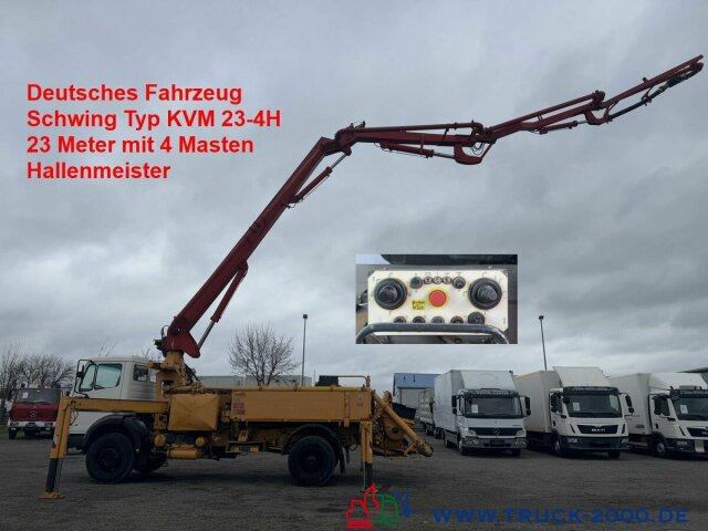 Mercedes-Benz 1722 Betonpumpe Schwing 23m 4 Mast Hallenmeister - Kraanaga veoauto: pilt 1 Mercedes-Benz 1722 Betonpumpe Schwing 23m 4 Mast Hallenmeister - Kraanaga veoauto: pilt 1