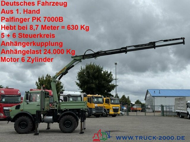 Unimog U 1400 Kran PK 7000B Kran 5+6 Steuerkreis + AHK - Tarbesõiduk: pilt 1 Unimog U 1400 Kran PK 7000B Kran 5+6 Steuerkreis + AHK - Tarbesõiduk: pilt 1