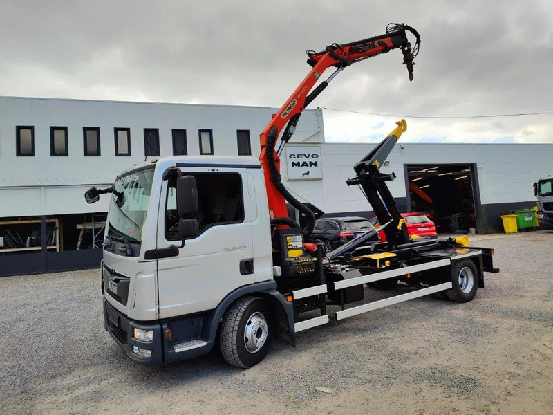 MAN TGL 12.250 Containersysteem Jimeca met kraan Palfinger PK4501 - Konkstõstukiga veoauto, Kraanaga veoauto: pilt 1 MAN TGL 12.250 Containersysteem Jimeca met kraan Palfinger PK4501 - Konkstõstukiga veoauto, Kraanaga veoauto: pilt 1