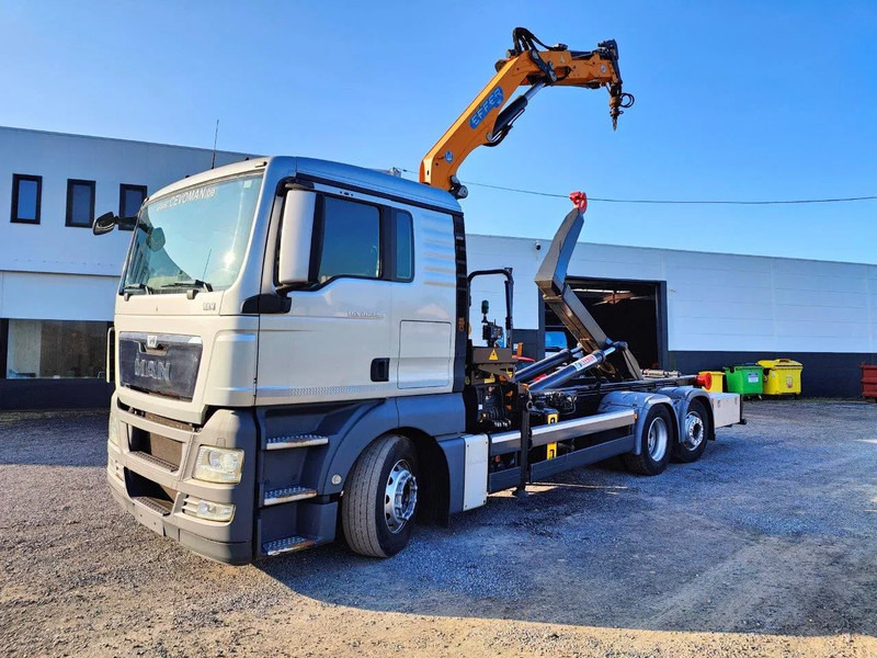 MAN TGX 26.400 6x2 Euro5 Container LEEBUR + Crane Effer 145 - Konkstõstukiga veoauto, Kraanaga veoauto: pilt 1 MAN TGX 26.400 6x2 Euro5 Container LEEBUR + Crane Effer 145 - Konkstõstukiga veoauto, Kraanaga veoauto: pilt 1