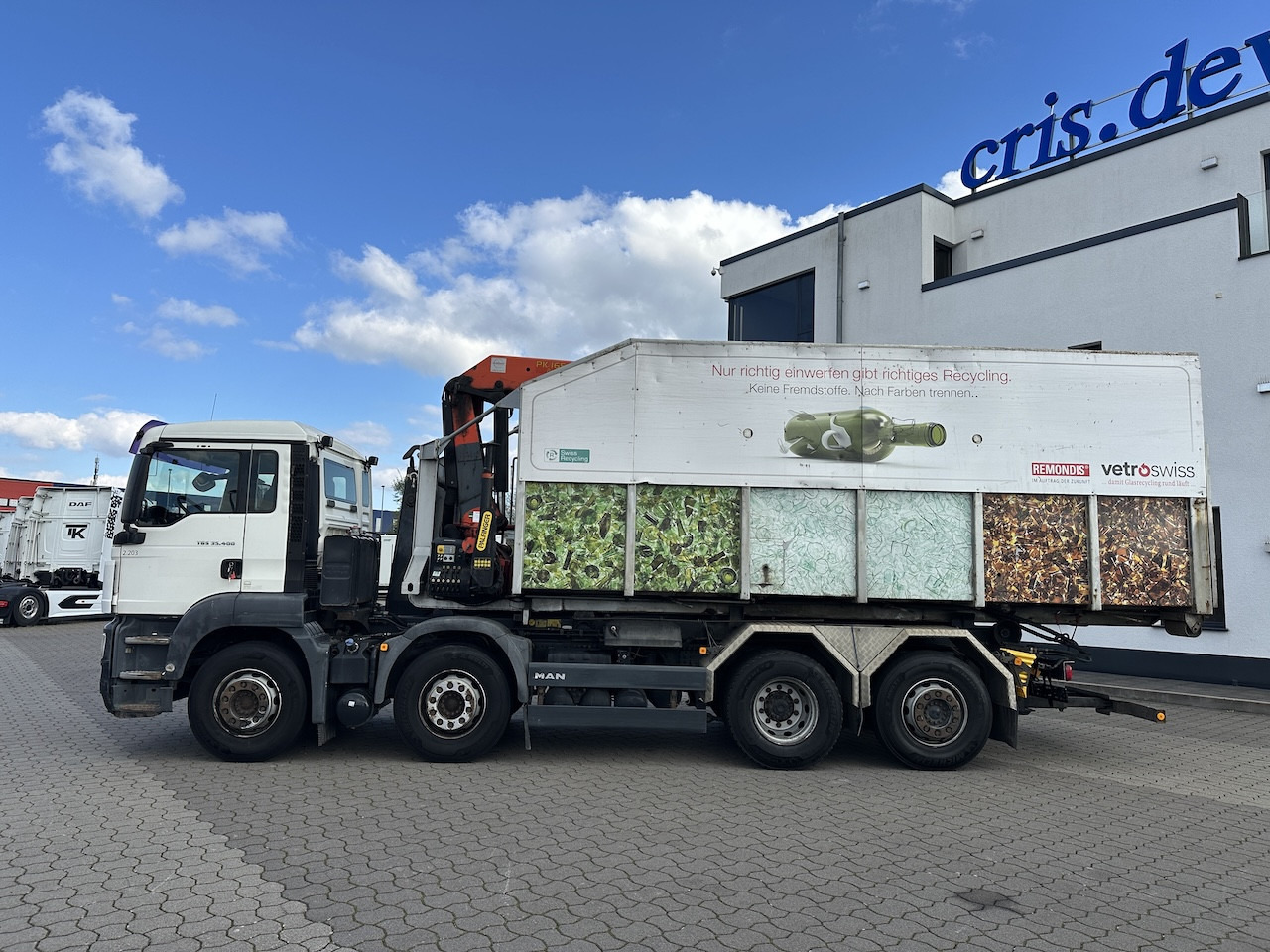 MAN TGS 35.400 8x2 Intarder PK 16502 Glasmulde - Konkstõstukiga veoauto, Kraanaga veoauto: pilt 5 MAN TGS 35.400 8x2 Intarder PK 16502 Glasmulde - Konkstõstukiga veoauto, Kraanaga veoauto: pilt 5