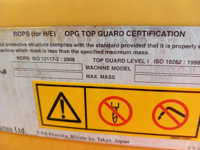 Komatsu PC210LCI-11 - Lintekskavaator: pilt 3 Komatsu PC210LCI-11 - Lintekskavaator: pilt 3