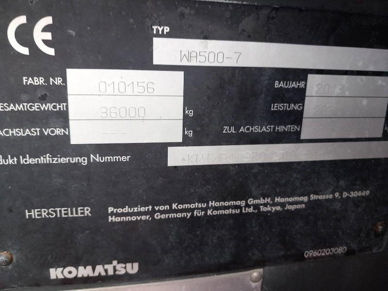 Komatsu WA500-7 - Rataslaadur: pilt 2 Komatsu WA500-7 - Rataslaadur: pilt 2