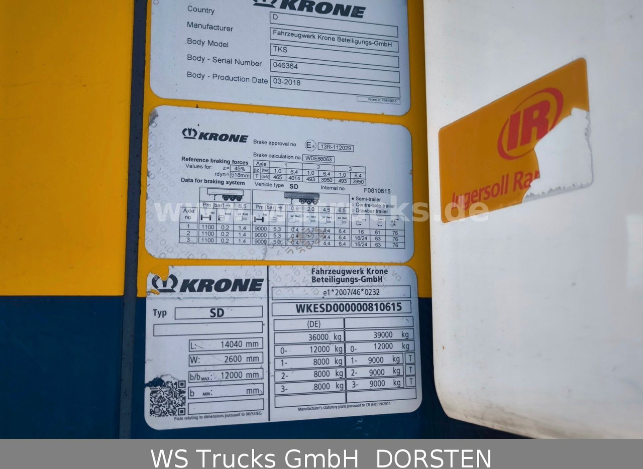 Krone 10x Tiefkühl Thermoking SLX 300 Doppelstock - Külmutiga poolhaagis: pilt 3 Krone 10x Tiefkühl Thermoking SLX 300 Doppelstock - Külmutiga poolhaagis: pilt 3