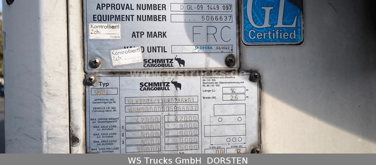 Schmitz Cargobull SKO 24 Kühlauflieger | Rohrbahn Vector 1850Mt - Furgoonpoolhaagis: pilt 3 Schmitz Cargobull SKO 24 Kühlauflieger | Rohrbahn Vector 1850Mt - Furgoonpoolhaagis: pilt 3
