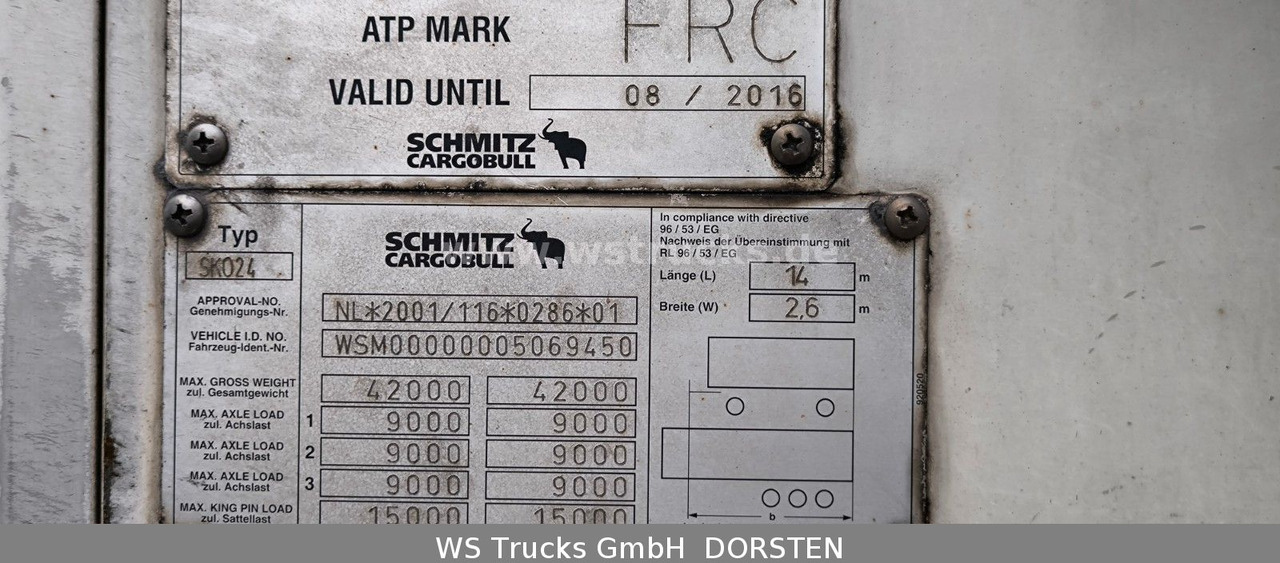 Schmitz Cargobull SKO 24 Kühlauflieger | Rohrbahn Vector 1850Mt - Külmutiga poolhaagis: pilt 3 Schmitz Cargobull SKO 24 Kühlauflieger | Rohrbahn Vector 1850Mt - Külmutiga poolhaagis: pilt 3