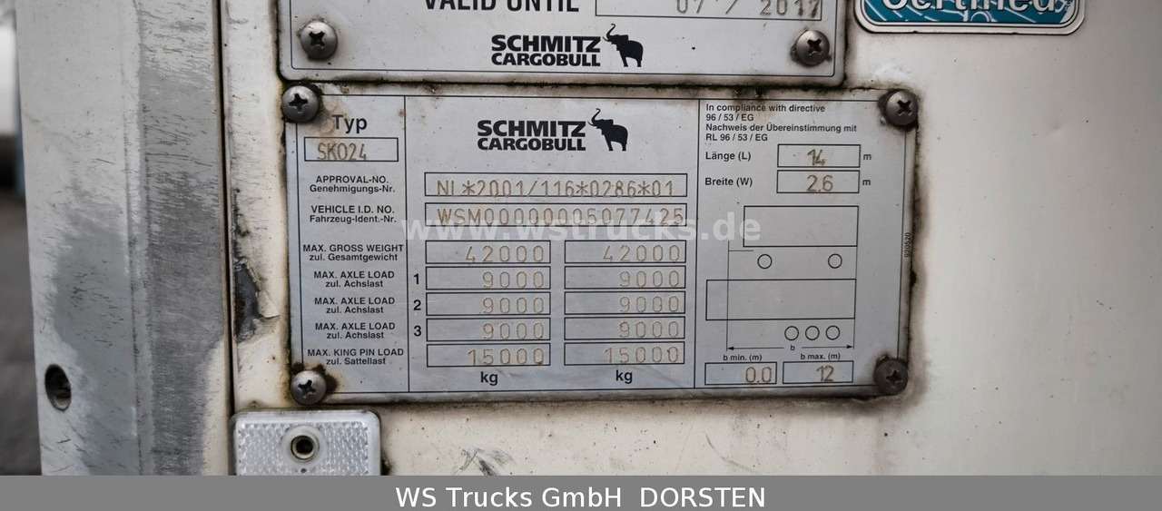 Schmitz Cargobull SKO 24 Kühlauflieger | Rohrbahn Vector 1850Mt - Furgoonpoolhaagis: pilt 5 Schmitz Cargobull SKO 24 Kühlauflieger | Rohrbahn Vector 1850Mt - Furgoonpoolhaagis: pilt 5