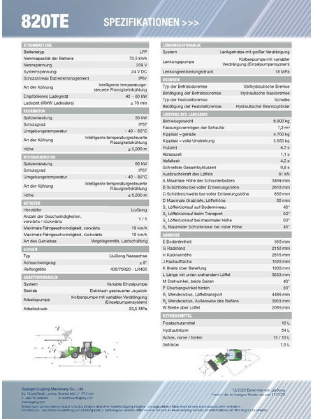 LIUGONG 820 TE vollelektrisch, 6.600 kg, 1.2 cbm - Rataslaadur: pilt 2 LIUGONG 820 TE vollelektrisch, 6.600 kg, 1.2 cbm - Rataslaadur: pilt 2