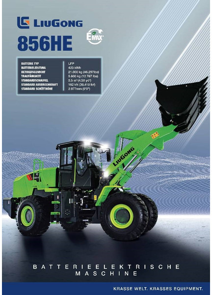 LIUGONG 856 HE vollelektrisch, 21.000 kg, 3.5 cbm - Rataslaadur: pilt 1 LIUGONG 856 HE vollelektrisch, 21.000 kg, 3.5 cbm - Rataslaadur: pilt 1