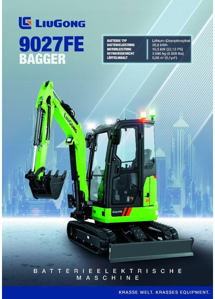 LIUGONG 9027 FE vollelektrisch, 2.680 kg - Miniekskavaator: pilt 1 LIUGONG 9027 FE vollelektrisch, 2.680 kg - Miniekskavaator: pilt 1