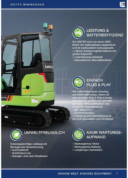 Uus Miniekskavaator LIUGONG 9027 FE vollelektrisch, 2.680 kg: pilt 7