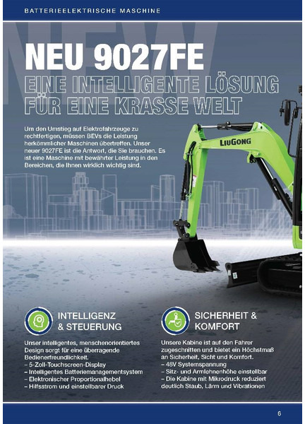 Uus Miniekskavaator LIUGONG 9027 FE vollelektrisch, 2.680 kg: pilt 6