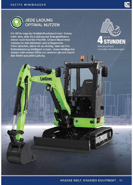 Uus Miniekskavaator LIUGONG 9027 FE vollelektrisch, 2.680 kg: pilt 11