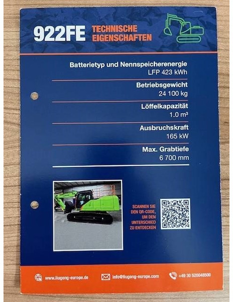 LIUGONG 922 FE vollelektrisch, 24.100 kg - Lintekskavaator: pilt 4 LIUGONG 922 FE vollelektrisch, 24.100 kg - Lintekskavaator: pilt 4