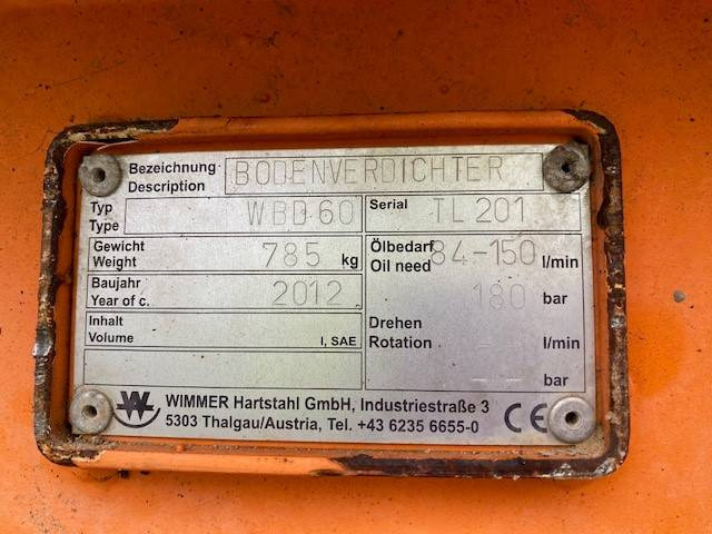 WIMMER WBD 60 Verdichterplatte MIETE / RENTAL (99002207) - Lisaseade - Ehitusmasinad: pilt 3 WIMMER WBD 60 Verdichterplatte MIETE / RENTAL (99002207) - Lisaseade - Ehitusmasinad: pilt 3