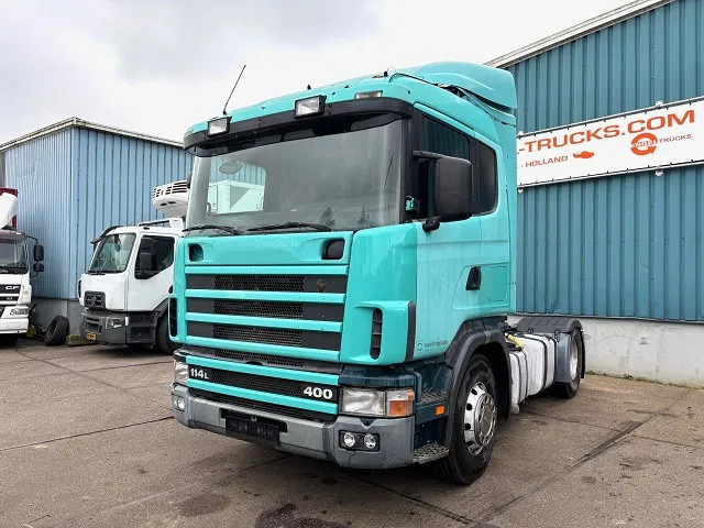 Scania R114-380 LA SLEEPERCAB 4x2 (EURO 2 / MANUAL GEARBOX / HYDRAULIC KIT / P.T.O. / FULL SPOILERSET / ETC.) - Sadulveok: pilt 1 Scania R114-380 LA SLEEPERCAB 4x2 (EURO 2 / MANUAL GEARBOX / HYDRAULIC KIT / P.T.O. / FULL SPOILERSET / ETC.) - Sadulveok: pilt 1