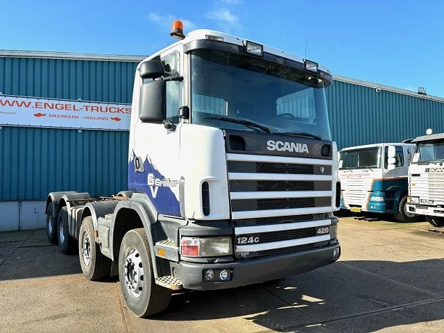 Scania R124-420 C 8x4 FULL STEEL CHASSIS (EURO 3 / FULL STEEL SUSPENSION / REDUCTION AXLES / GRS900 GEARBOX) - Kabiinišassiiga veoauto: pilt 3 Scania R124-420 C 8x4 FULL STEEL CHASSIS (EURO 3 / FULL STEEL SUSPENSION / REDUCTION AXLES / GRS900 GEARBOX) - Kabiinišassiiga veoauto: pilt 3