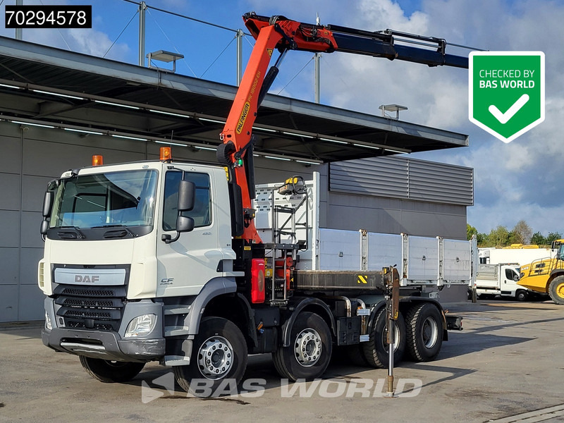 DAF CF 460 8X4 Palfinger PK18002 EH Crane tipper Retarder Big-Axle Steelsuspension Manual - Kallurauto, Kraanaga veoauto: pilt 1 DAF CF 460 8X4 Palfinger PK18002 EH Crane tipper Retarder Big-Axle Steelsuspension Manual - Kallurauto, Kraanaga veoauto: pilt 1