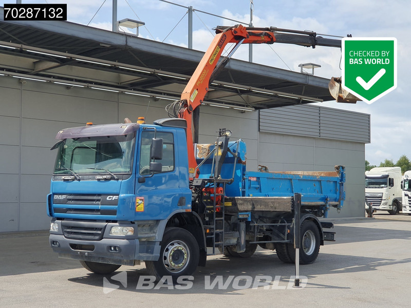 DAF CF75.310 4X2 Palfinger PK12000 Kran Crane 7m3 tipper Big-Axle Steelsuspension Euro 3 - Kallurauto, Kraanaga veoauto: pilt 1 DAF CF75.310 4X2 Palfinger PK12000 Kran Crane 7m3 tipper Big-Axle Steelsuspension Euro 3 - Kallurauto, Kraanaga veoauto: pilt 1
